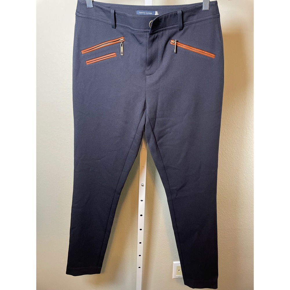 Women's Tommy Hilfiger Slim Ankle‎ Riding Pants Size 2 Navy Blue Skinny